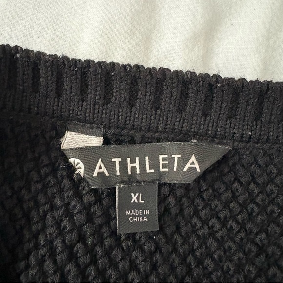Athleta XL Black Cortina Merino Wool Sweater Merino wool blend. - Picture 2 of 6
